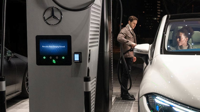 Hub de recharge Mercedes.