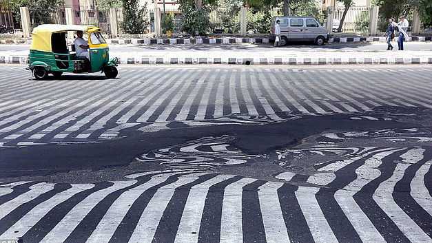 Ongelooflijk: in India smelten de wegen