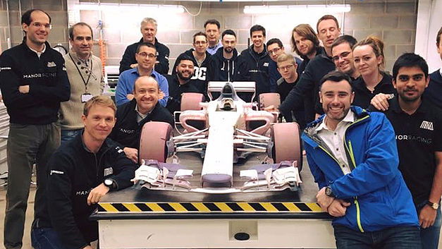 La soufflerie et une F1 Manor aux enchères