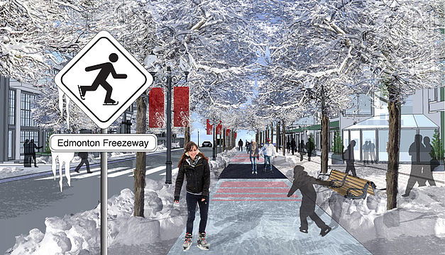 Une route blanche pour circuler plus vert