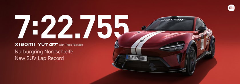 Xiaomi YU7 GT record Nürburgring (Moyenne)