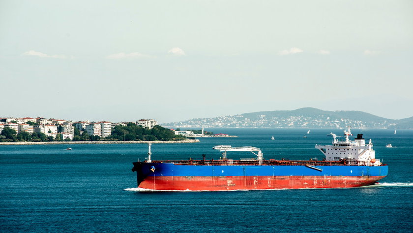 Un supertanker de pétrole.