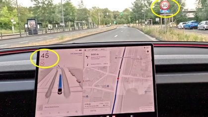 Tesla's FSD trekt zich niets aan van de Belgische snelheidslimieten