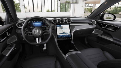 Mercedes C-Class 300 e Break AMG Line | Panoramisch Dak | Head-up Display | 360° Parkeerpakket | Verwarmde Zetels | Smartphone Integratie | Widescreen |