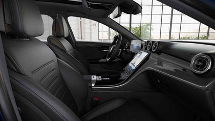 Mercedes Classe C 300 DE Break AMG Line | Panoramisch Dak | Head-Up Display | 360° Parkeerpakket | MEmory Zetels | Smartphone Integratie | Verwarmde Zetels | Widescreen |