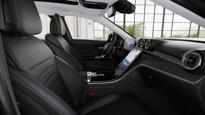 Mercedes C-Klasse 300 DE Break 4MATIC AMG Line | Panoramisch Dak | Memory Zetels | Smartphone Integratie | 360° Parkeerpakket | Verwarmde Zetels | Smartphone Integratie | Widescreen |